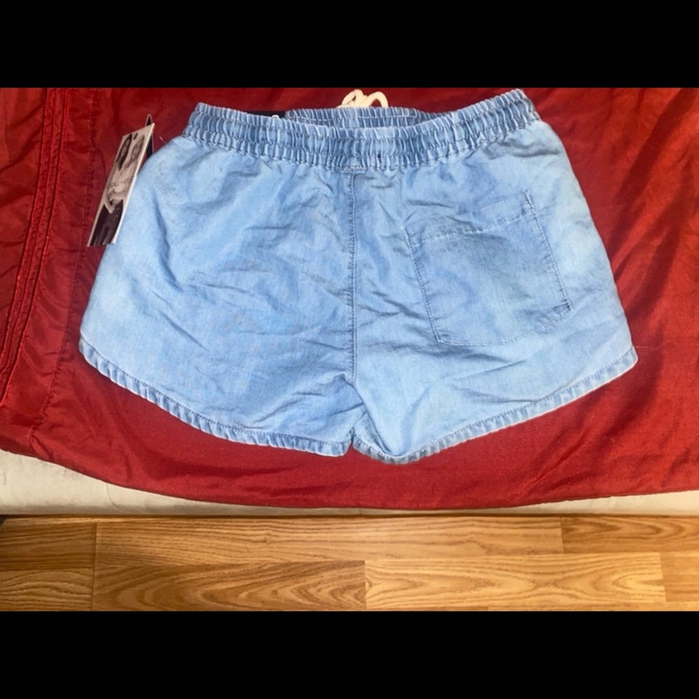 Kendall + Kylie Light Blue Drawstring Shorts - Picture 2 of 3